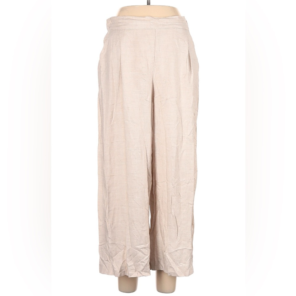 H&M Linen blend cropped wide leg pants - size 12
